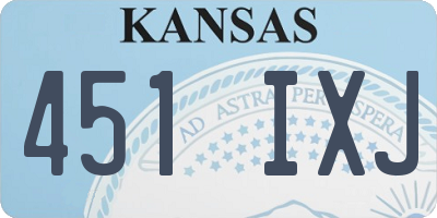KS license plate 451IXJ