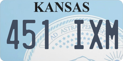 KS license plate 451IXM