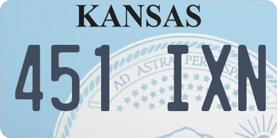 KS license plate 451IXN