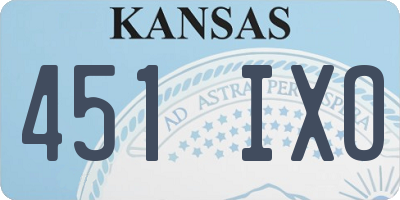 KS license plate 451IXO