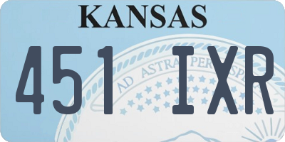 KS license plate 451IXR