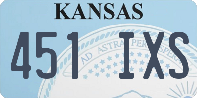 KS license plate 451IXS