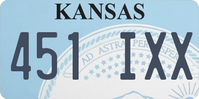 KS license plate 451IXX