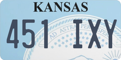 KS license plate 451IXY
