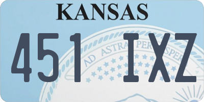 KS license plate 451IXZ