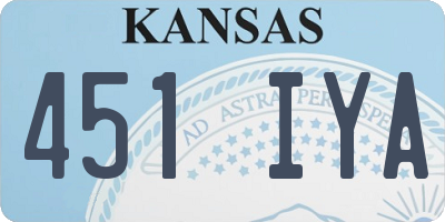 KS license plate 451IYA