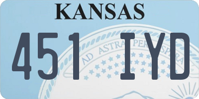 KS license plate 451IYD