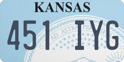 KS license plate 451IYG