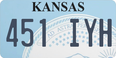 KS license plate 451IYH
