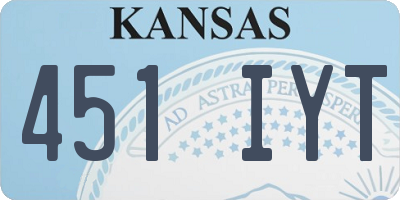 KS license plate 451IYT