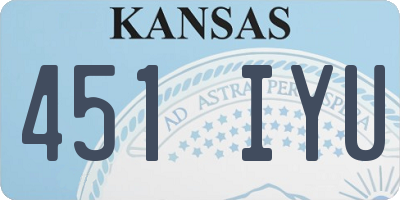 KS license plate 451IYU
