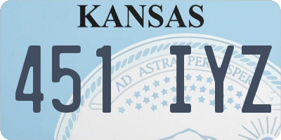 KS license plate 451IYZ