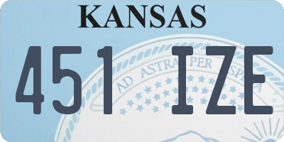 KS license plate 451IZE