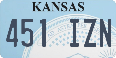KS license plate 451IZN