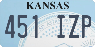 KS license plate 451IZP