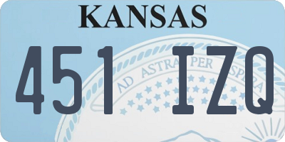 KS license plate 451IZQ