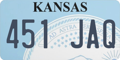 KS license plate 451JAQ