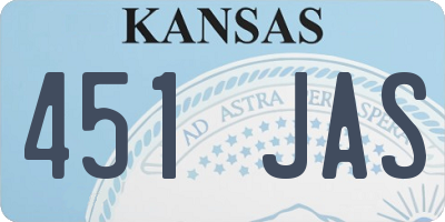 KS license plate 451JAS
