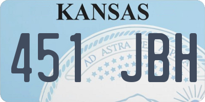 KS license plate 451JBH