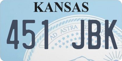 KS license plate 451JBK