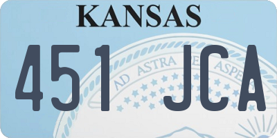 KS license plate 451JCA