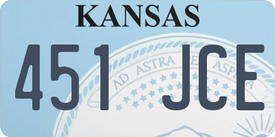 KS license plate 451JCE