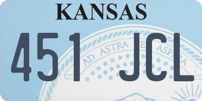 KS license plate 451JCL