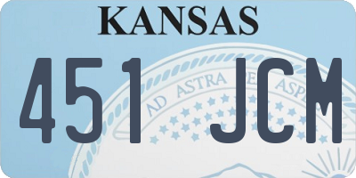 KS license plate 451JCM