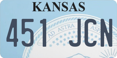 KS license plate 451JCN