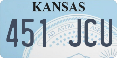 KS license plate 451JCU