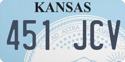 KS license plate 451JCV