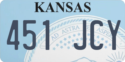 KS license plate 451JCY
