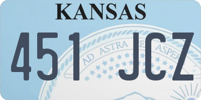 KS license plate 451JCZ