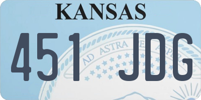 KS license plate 451JDG