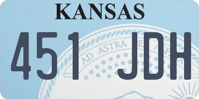 KS license plate 451JDH