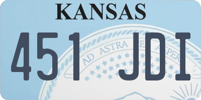 KS license plate 451JDI