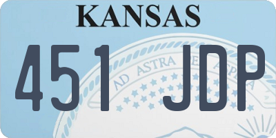 KS license plate 451JDP