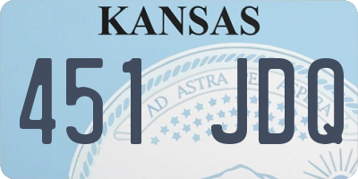 KS license plate 451JDQ