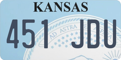 KS license plate 451JDU