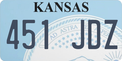 KS license plate 451JDZ