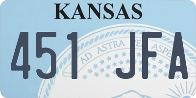 KS license plate 451JFA