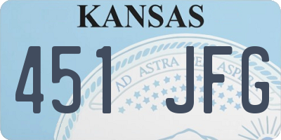 KS license plate 451JFG