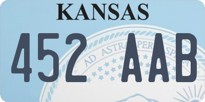 KS license plate 452AAB