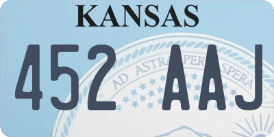 KS license plate 452AAJ