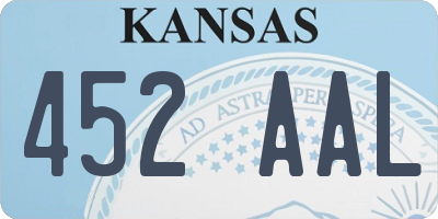 KS license plate 452AAL