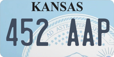 KS license plate 452AAP