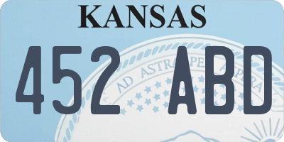 KS license plate 452ABD