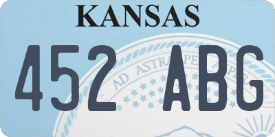 KS license plate 452ABG