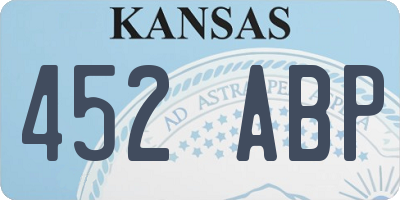 KS license plate 452ABP