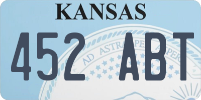 KS license plate 452ABT